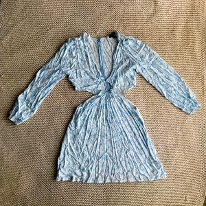 Floral cutout mini dress